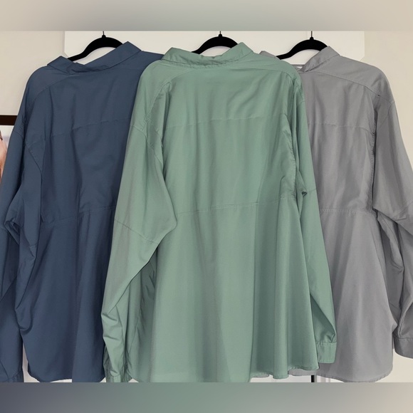 Columbia Men's Button-Up long Sleeve- Light Green, Light Gray, Blue Bundle 4X - Picture 2 of 8